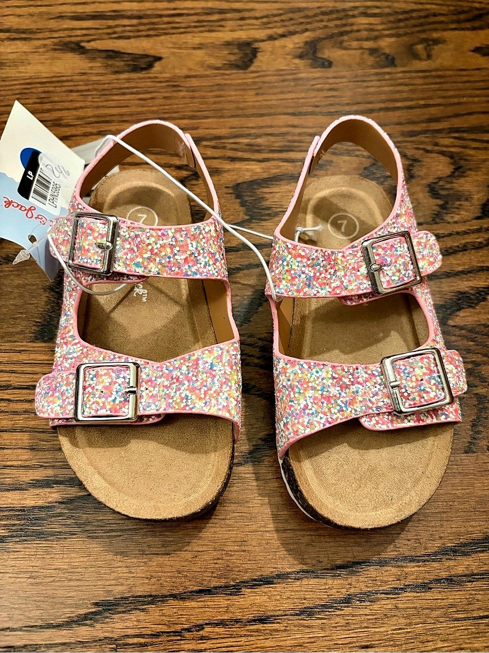 Floral Double-Buckle Sandals Pink Kids US 7 NWT